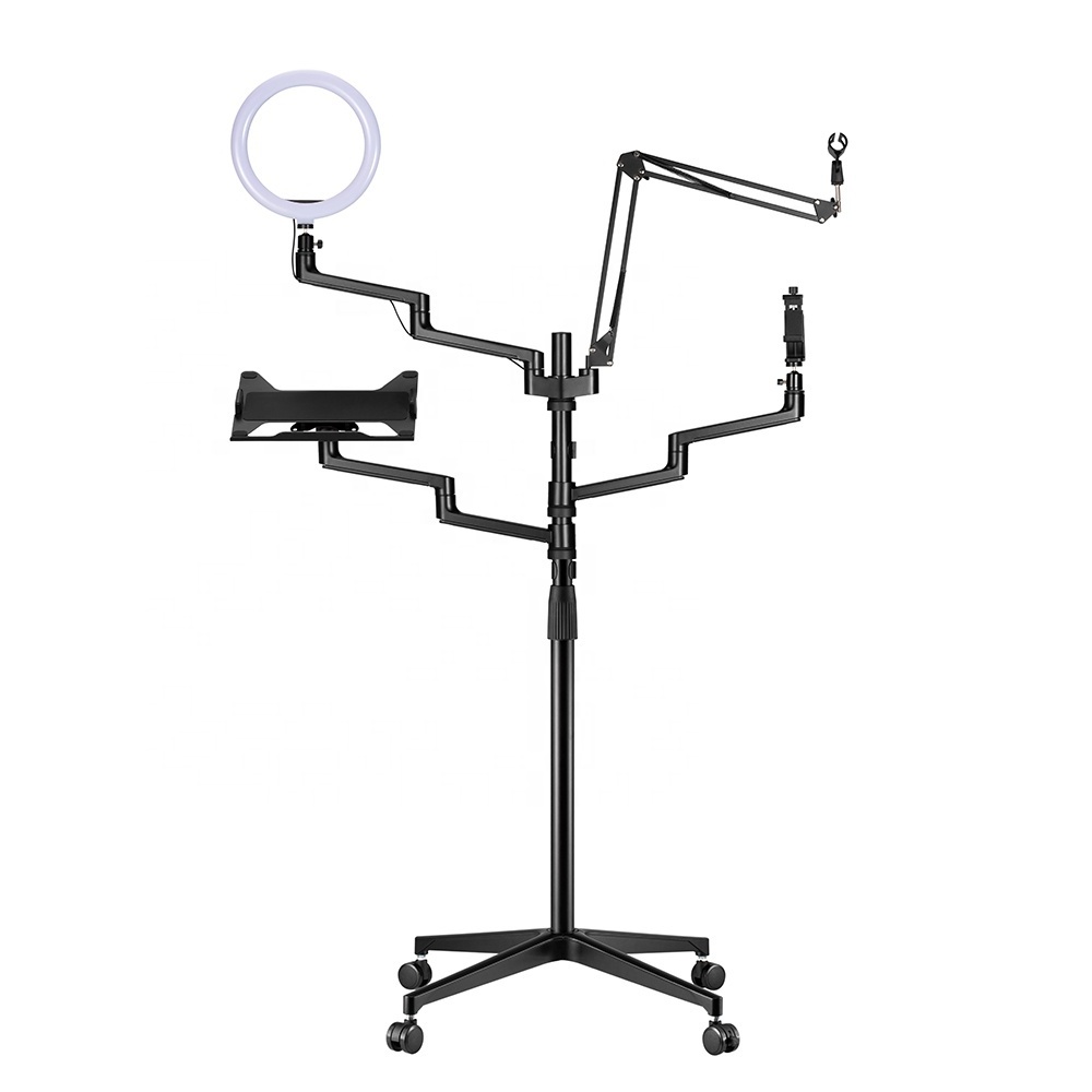 MDS11-2 Live Streaming Ring Light With Mount Tiktok Youtube Ring Light 10inch LED With Cell Phone Holder Light Ring