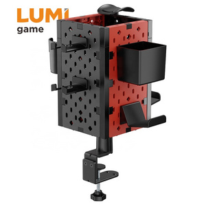 HPS06-3 Game Headphone Controller Holder Stand Clamp-on Pegboard Gaming Organizer Accessory for PC Xbox PS5 PS4 Switch 4pcs