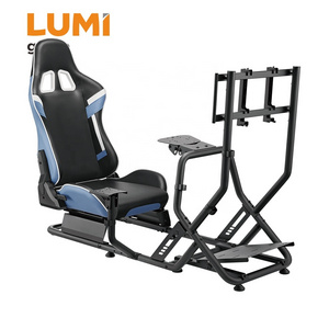 LRS09-BS03 Gaming Racing Sim Simulator Driving Cockpit Rig For Logitech G25 G27 G29 G920 Car F1 GTR Simracing Seat 1st