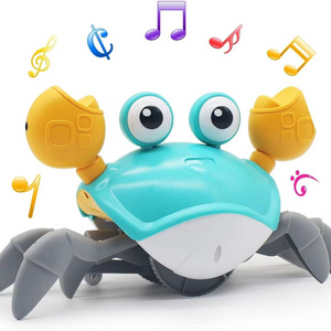 Baby Gift Musical Toys 2-4 year Battery Operated Electric Runaway Crab Crawling Crab Baby Toy Crab Toy with Sensor