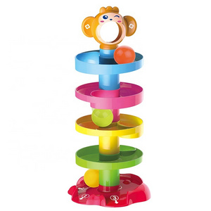 Baby Toys Rolling Ball Pile Tower Early Educational Toy Ball Drop Roll Swirling Tower Activity Drop Ball Tower