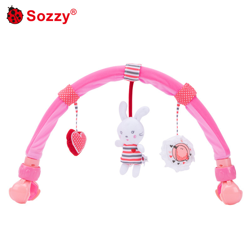 Toddler Activity Animal Crib Music Baby Bed Bell Toys Arch Baby Stroller For Baby Bed Arch Toy Strollers Rattle Squeak Teether