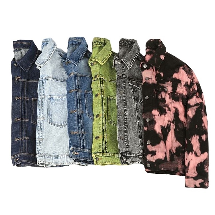 OEM Wholesale Suppliers Denim Cotton Fabric Jackets Manufacturer Pigment Washing Jeans Shirt Custom Mens Jean Denim Jacket