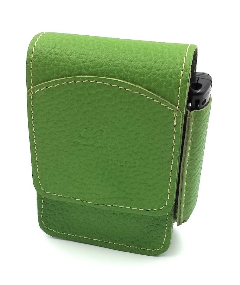 High Quality Customized Hand Made Ubrique Leather tobacco And Cigarette case with lighter At Wholesale Manufacture