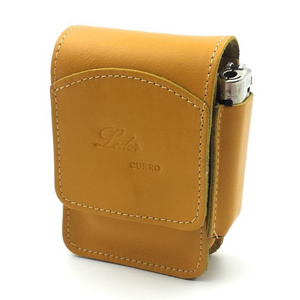 High Quality Customized Hand Made Ubrique Leather tobacco And Cigarette case with lighter At Wholesale Manufacture