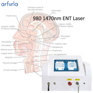 ENT surgery clinic use 30W diode laser for eye nose throat treatment otolaryngology