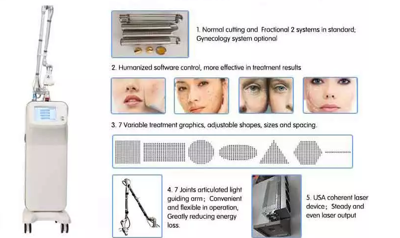 Co2 Fractional Laser 2024 Trending Portable Medical CE Co2 Fractional Laser Korea Arm