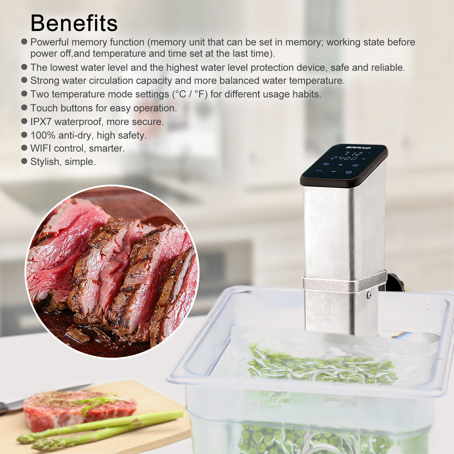 Immersion Circulator App Control Smart Cooker Sous Vide Machine Sous Vide Wifi Stick Slow Cookers And Sous Vide