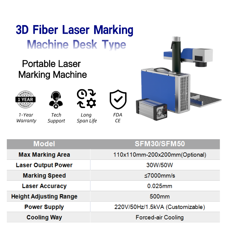 ARGUS hot sell 20W 30W portable laser marking machine with safe cover for zippo lighter laser maker on metal