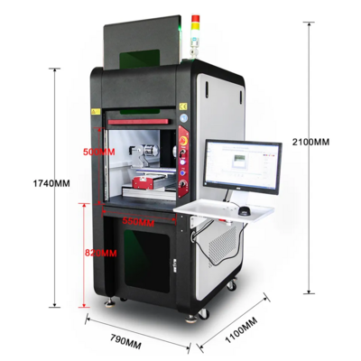 SUNIC 3d crystal laser engraving machine pet bottle laser marking uv enclosed laser marking machine