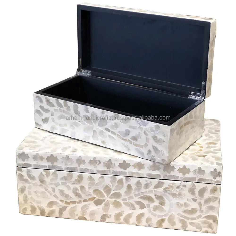 Antique spot bone jewelry box lady fashion box necklace and earing inlay box for women at affordable price by LUXURY CRAFTS