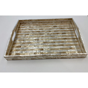 Most Popular Home Decoration Mother of Pearl Incense Burner Bakhoor Set Oud Box Bone Inlay Tray at low price by LUXURY CRAFTS