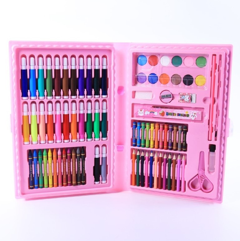 Children's Toys Art Supplies DIY 86 Pieces Professional Children Art Set Painting Coloring Kit