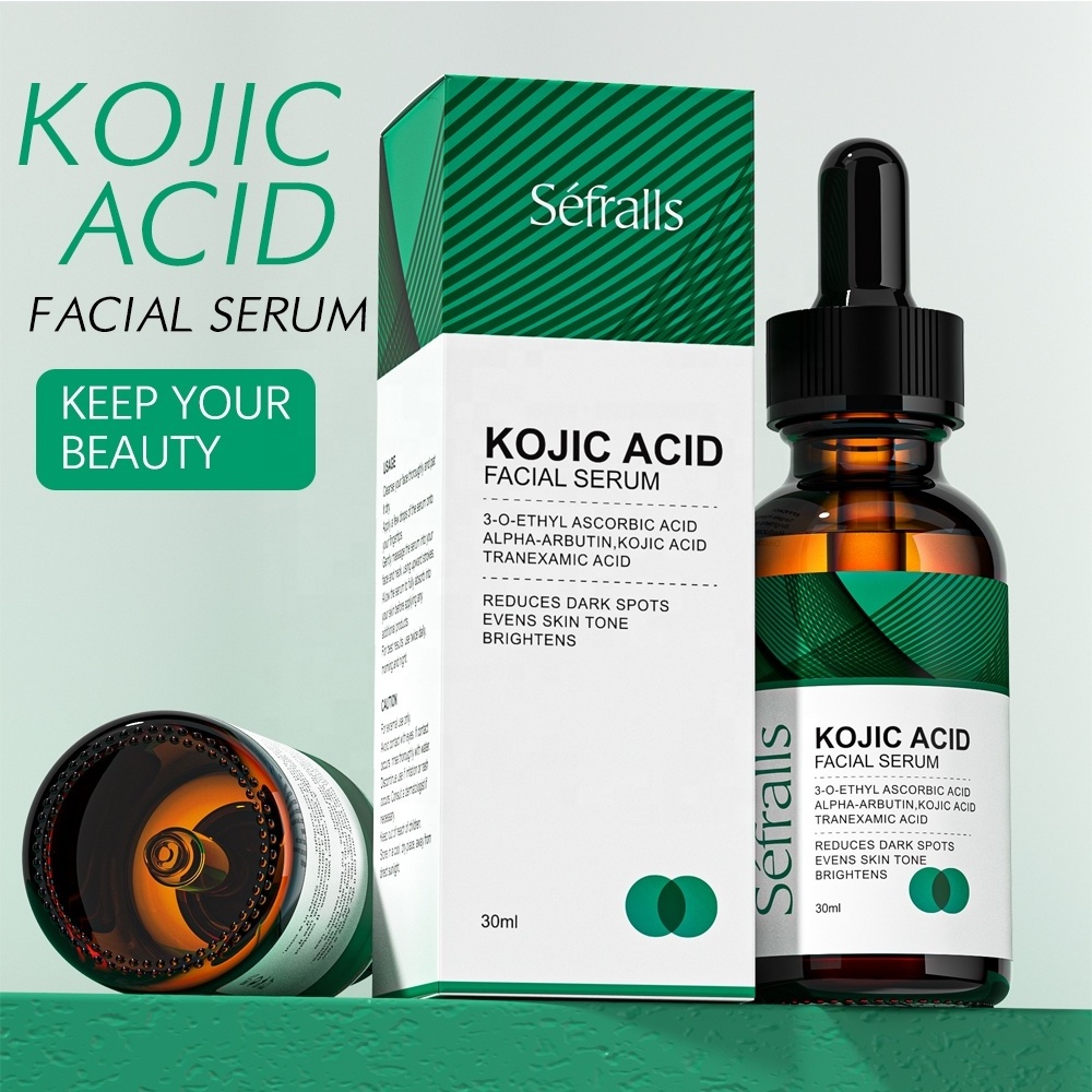 2024 Wholesale Brightens Anti Aging Hyaluronic Acid Premium Kojic Acid 120ml Facial Serum