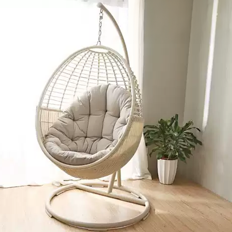 Best-selling Standing Egg Chair Swing Pillow Black Hanging Chairs Single Patio Swings Balcony Ceiling Rocking Cushion