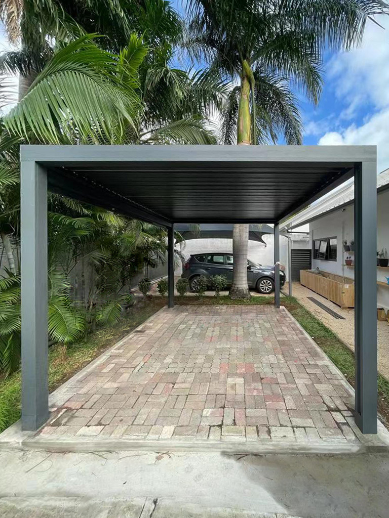 Hot sale Motorized Gazebo Shade Covering Outdoor Cabanas Waterproof Aluminium Pergola Kit