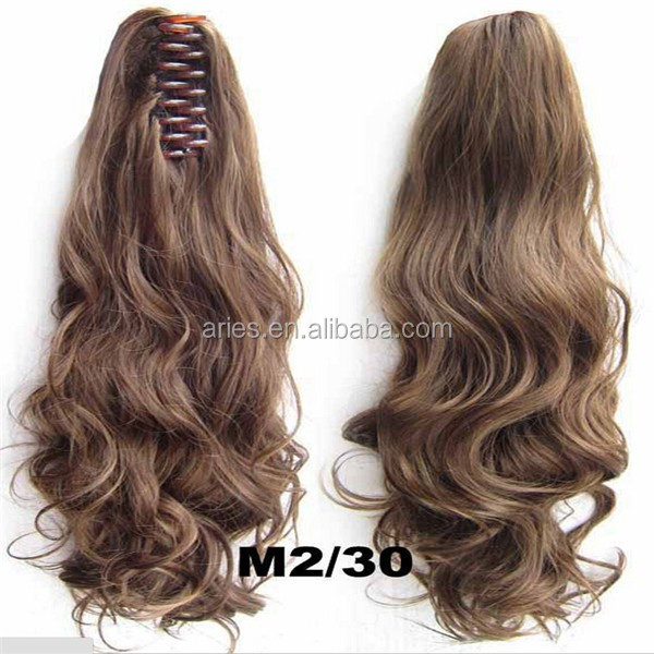 Synthetic Long wavy Ponytail Claw Hair Piece Hair Extension M2/30