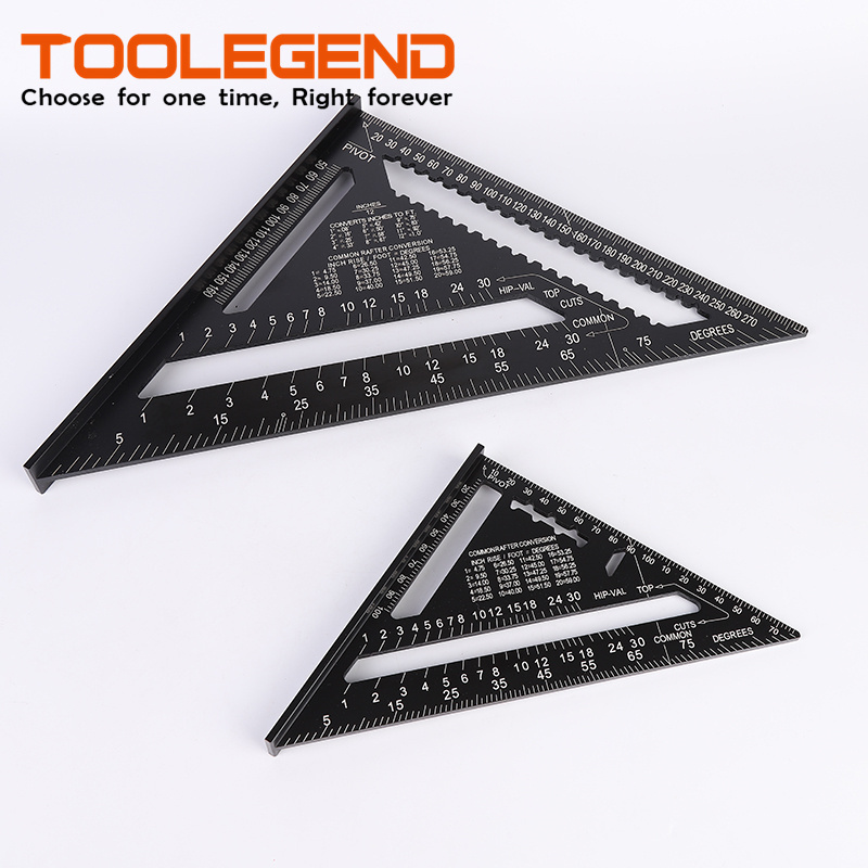 Engineering Multifunctional Adjustable Square Drawing 150mm-200mm Stainless Steel Metric Triangle Ruler