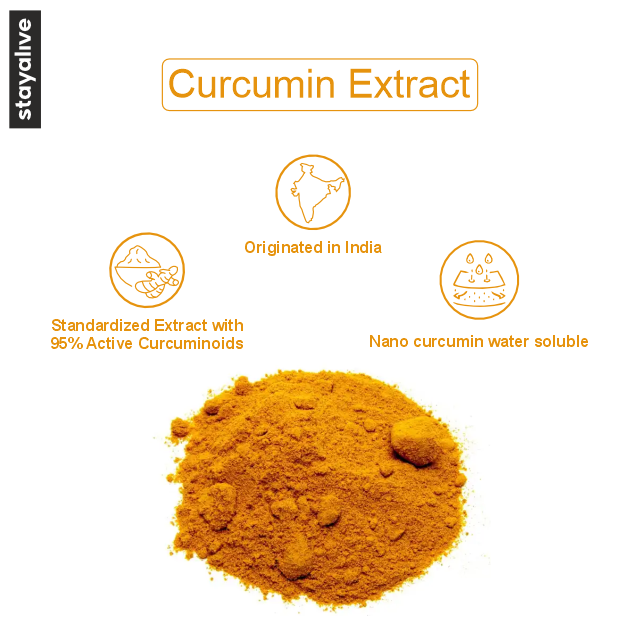 Curcumin Extract | 95% Curcuminoid | Natural Turmeric Extract | Superfood Pure Curcumin Powder | Non - GMO, Vegan