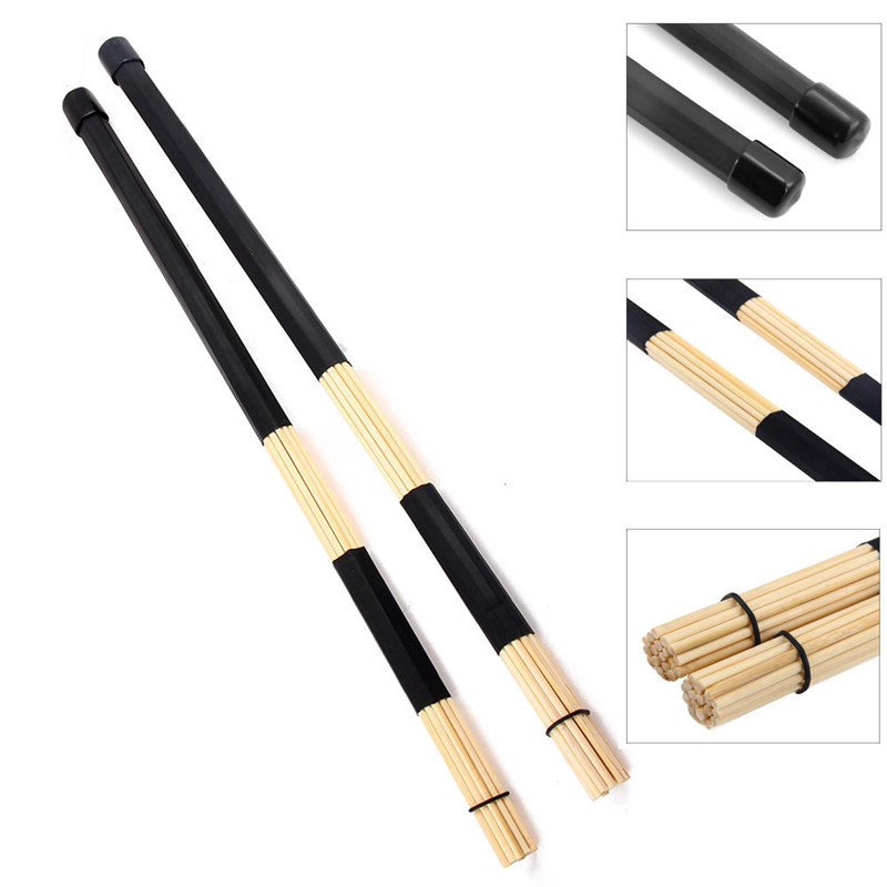 40cm Wooden Hot Rods Rute Jazz Drum Sticks Brushes Drumsticks Bamboo drum sticks rods rute jazz drum sticks