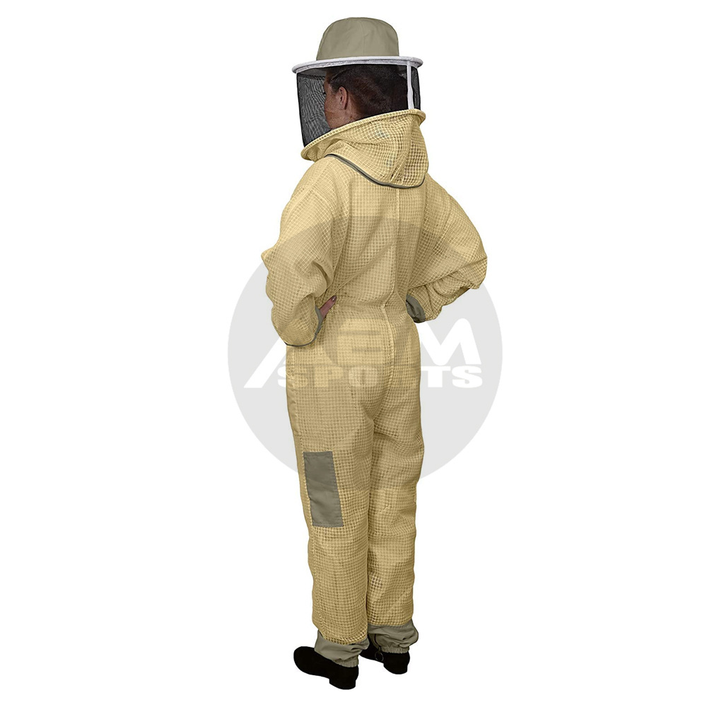 New Arrival Full Protection Professional Cotton Full Body Jacket with Multi Pocket & Removable Unisex Beekeeping Suit