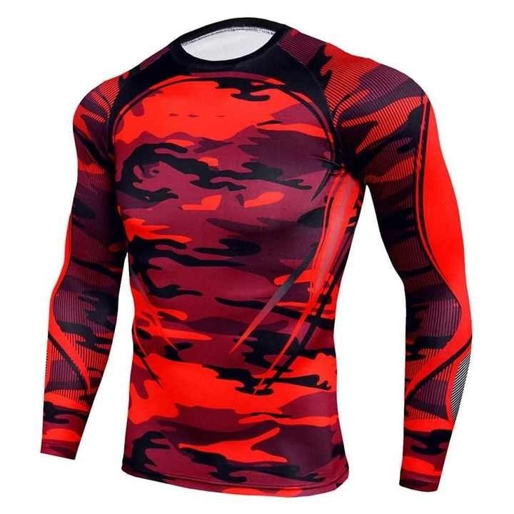 Long Sleeve Men Rash Guards Wetsuit Shirt Quick-dry Surfing Swimwear Top Anti-UV Swim Rash Guards