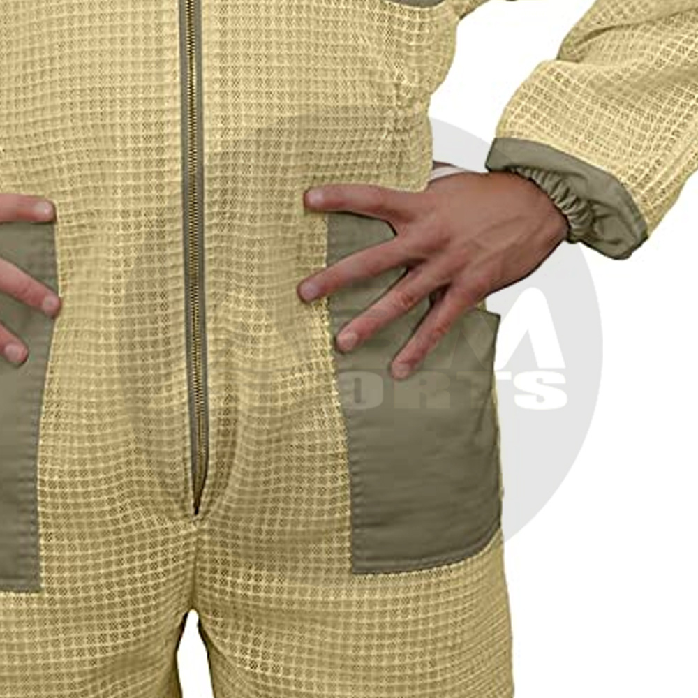 New Arrival Full Protection Professional Cotton Full Body Jacket with Multi Pocket & Removable Unisex Beekeeping Suit