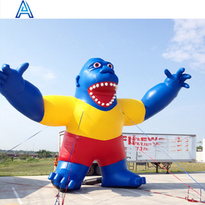 Customized giant large big size animal decoration inflatable gorilla costume for amusement park happy valley advertising