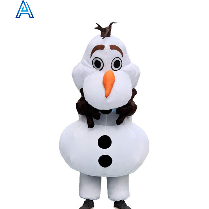 Christmas activity show celebration inflatable snowman costume inflatable bird costume for blow up dress