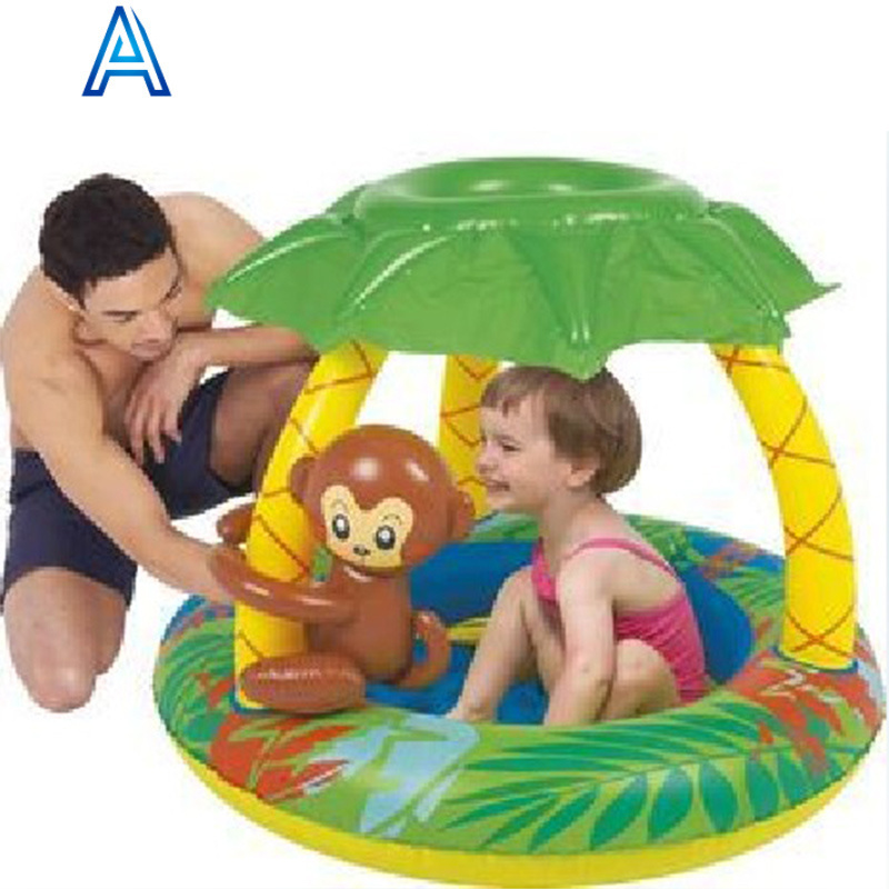 Kids' pool float PVC inflatable pool with sunshade umbrella for babysit water game pool toy