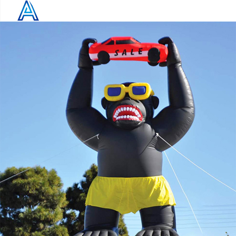 Customized giant large big size animal decoration inflatable gorilla costume for amusement park happy valley advertising