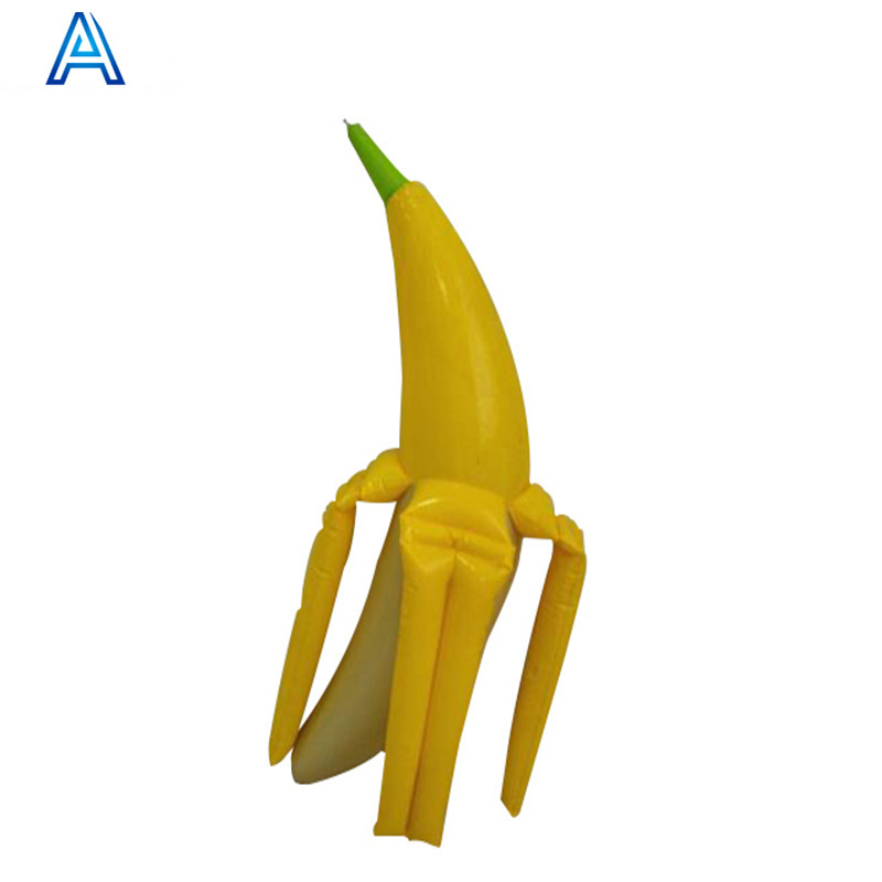 PVC inflatable banana model for lifelike fruit model toy customized advertising promotional toy