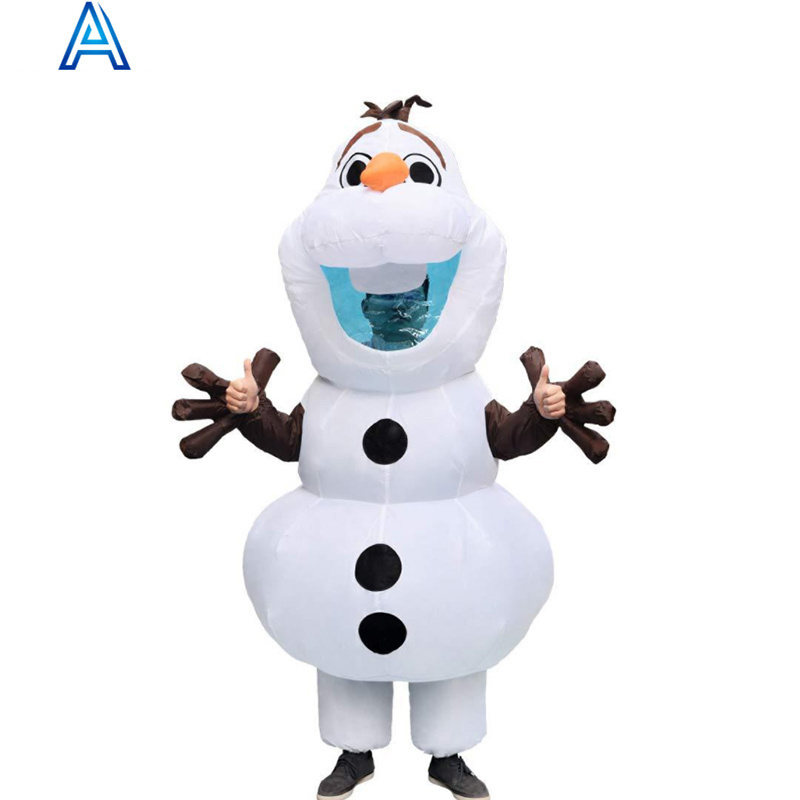 Christmas activity show celebration inflatable snowman costume inflatable bird costume for blow up dress