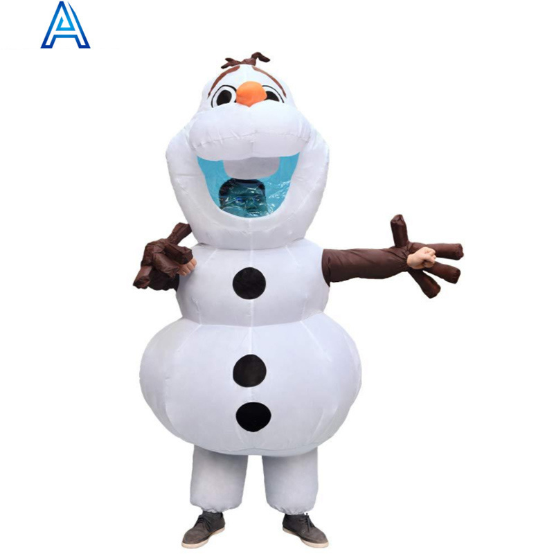 Christmas activity show celebration inflatable snowman costume inflatable bird costume for blow up dress