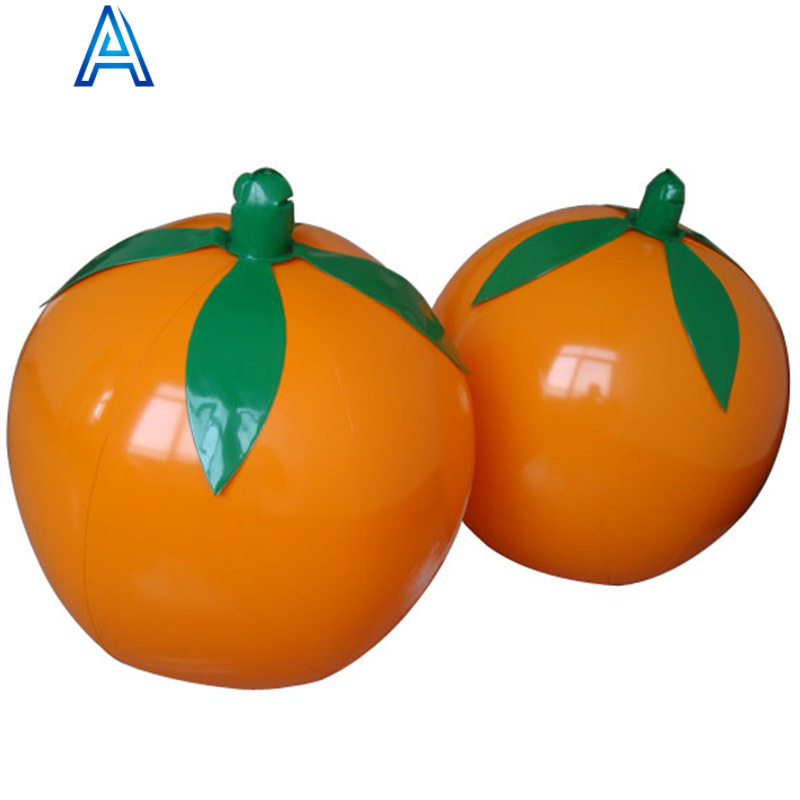 Eco-friendly environmental high quality PVC inflatable apple peach orange model for lifelike fruit model toy