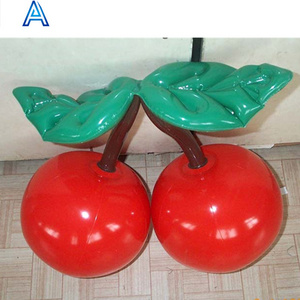 Cheap durable OEM customize lifelike PVC inflatable cherry fruit apple orange pear peach model toy