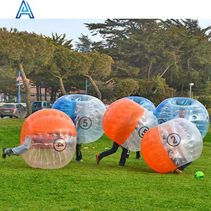 PVC inflatable body zorb bumper ball suit for inflatable bubble knocker ball grass rolling ball