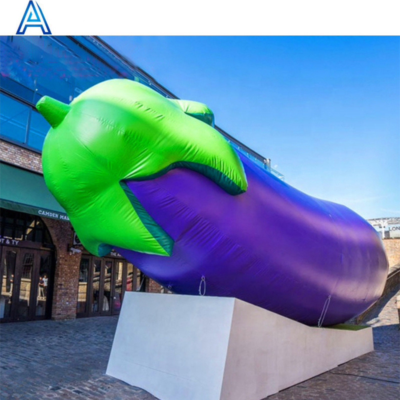 Square street shopping mall park zoo decoration advertising promotion decorative inflatable eggplant fruit vegetable model