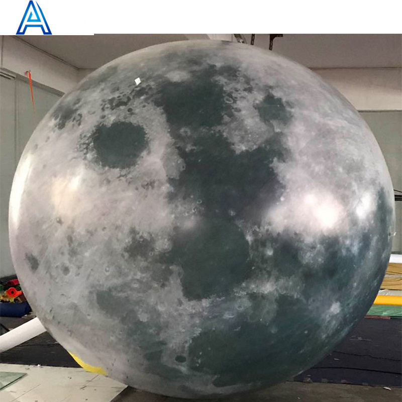 LED light decoration huge large big inflatable earth moon globe planet ball for exhibition party balloon