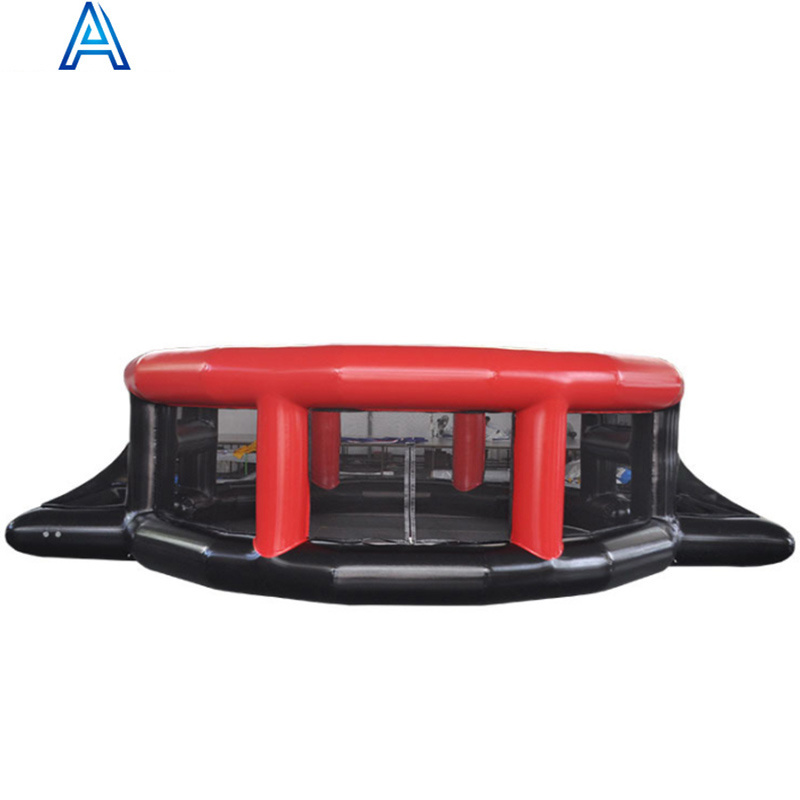 High quality durable PVC inflatable boxing boxer platform for air blown up outdoor boxing ring rail game toy