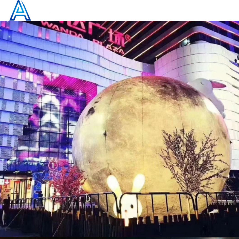 LED light decoration huge large big inflatable earth moon globe planet ball for exhibition party balloon