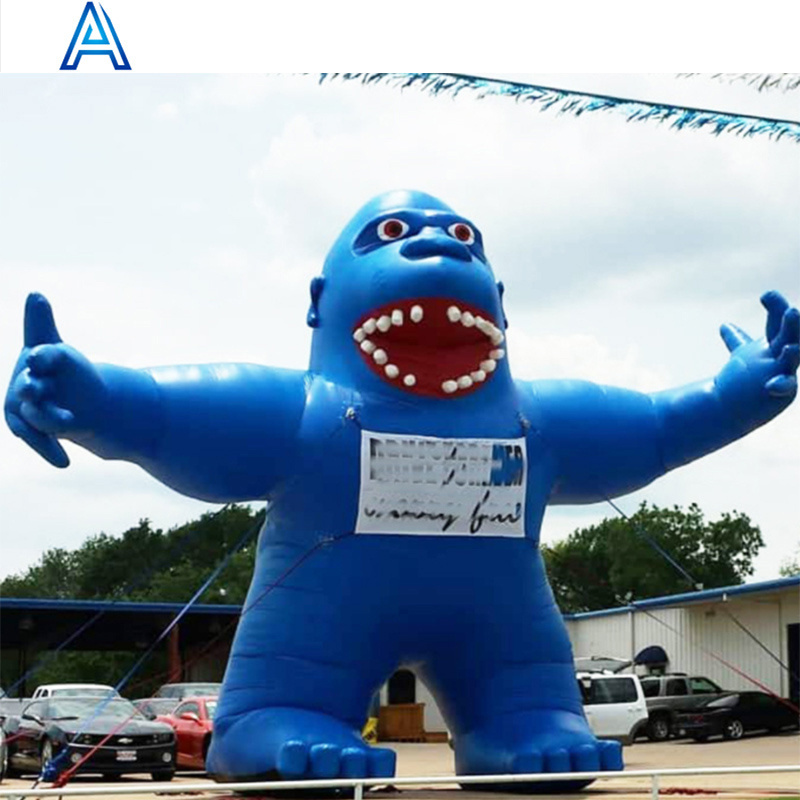 Customized giant large big size animal decoration inflatable gorilla costume for amusement park happy valley advertising