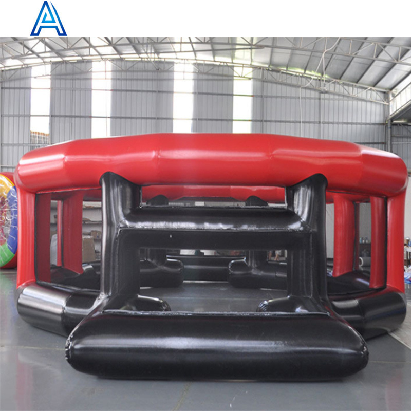 High quality durable PVC inflatable boxing boxer platform for air blown up outdoor boxing ring rail game toy