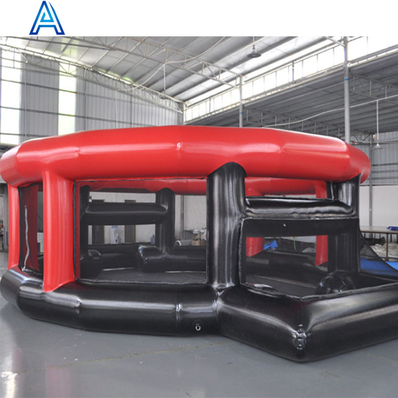 High quality durable PVC inflatable boxing boxer platform for air blown up outdoor boxing ring rail game toy