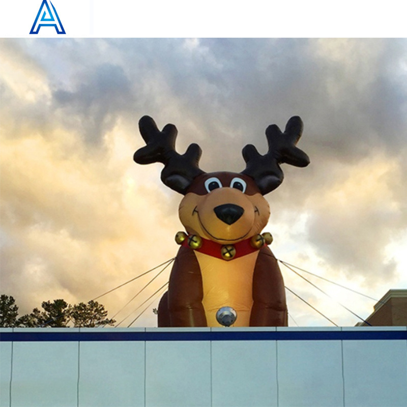 Manufacturer factory OEM customize big giant large huge inflatable Christmas deer reindeer horse model toy