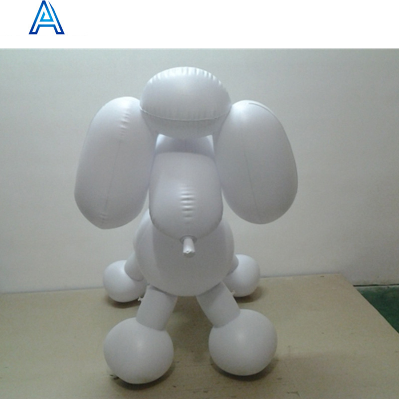 High quality durable PVC inflatable lifelike dog puppy pet animal for inflatable poodle wolf 3D figure model toy