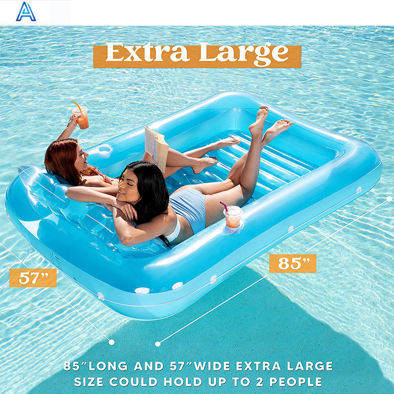 High quality vinyl PVC inflatable air blow tanning pool for water float lounge air mat airbed water bed toy