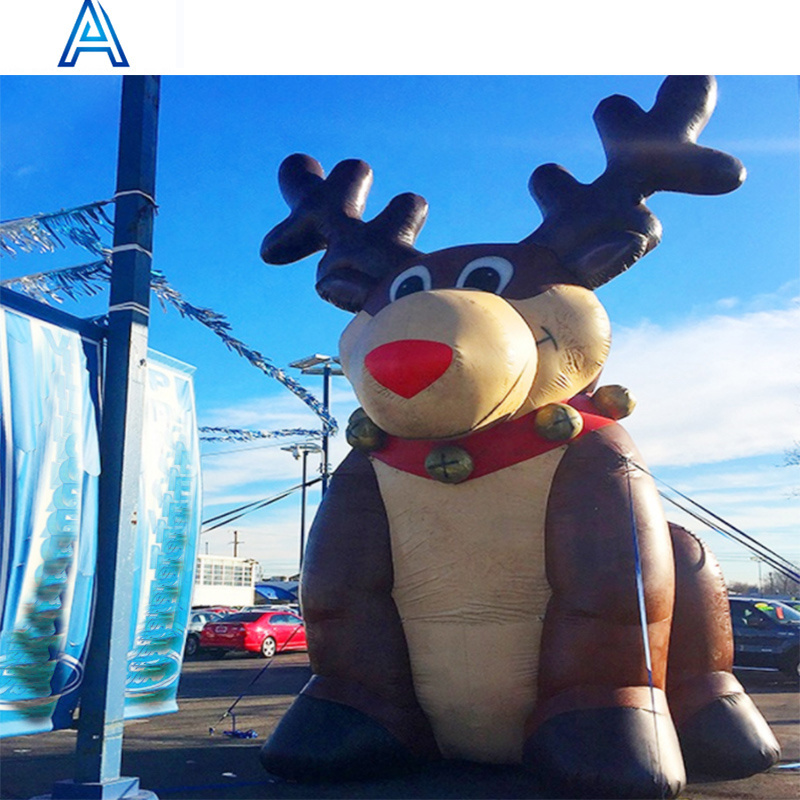 Manufacturer factory OEM customize big giant large huge inflatable Christmas deer reindeer horse model toy