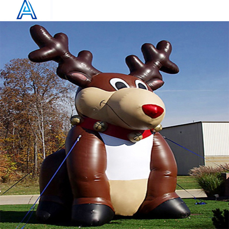 Manufacturer factory OEM customize big giant large huge inflatable Christmas deer reindeer horse model toy