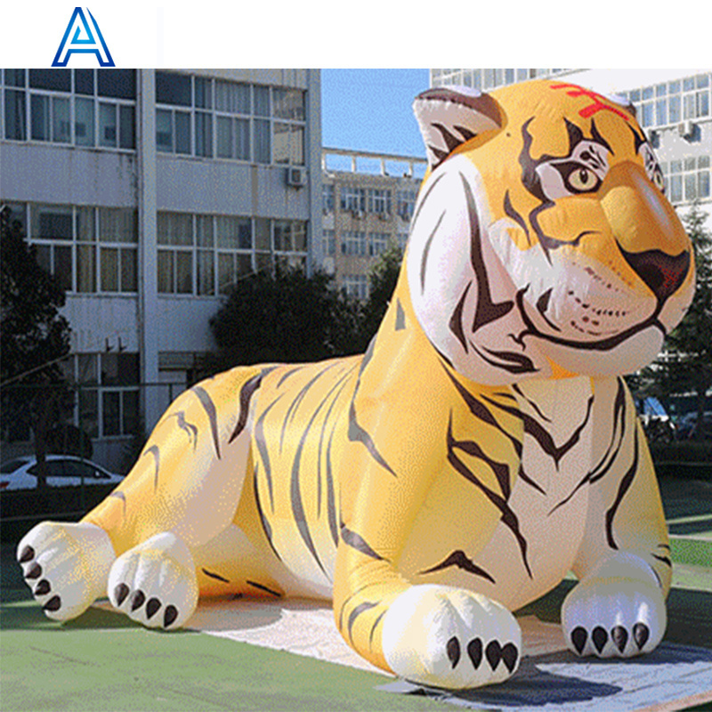 Hot Sale giant Inflatable tiger lion dog with LED light for inflatable cartoon tiger stage advertising exhibition model